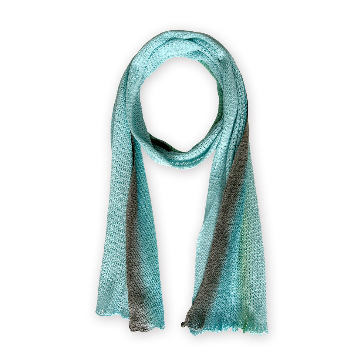 Linen-scarf-hand-painted-30x192cm-brown-blue-otta-italy-2365