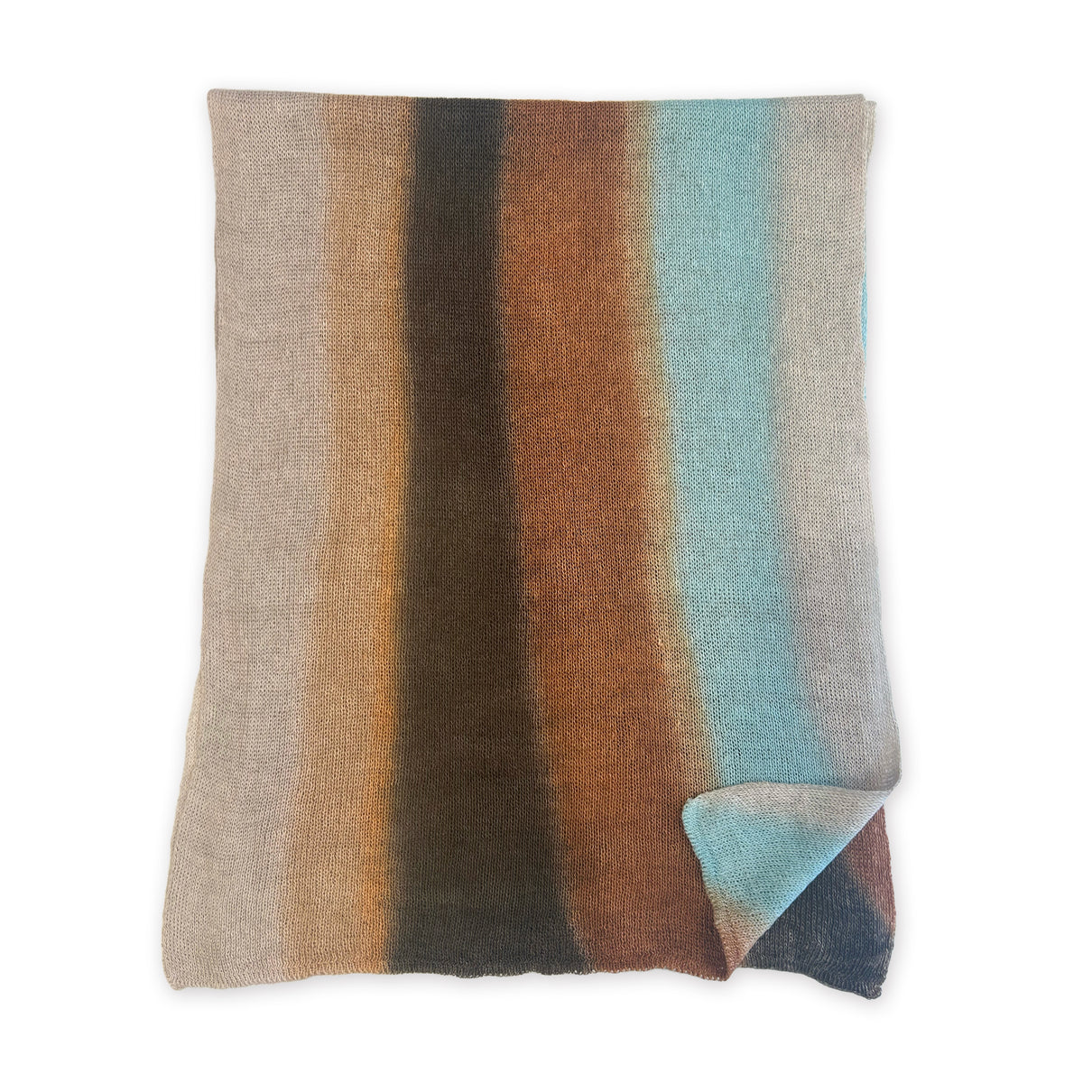 linen-scarf-hand-painted-38x196 cm-brown-blue-gray-otta-italy-2532
