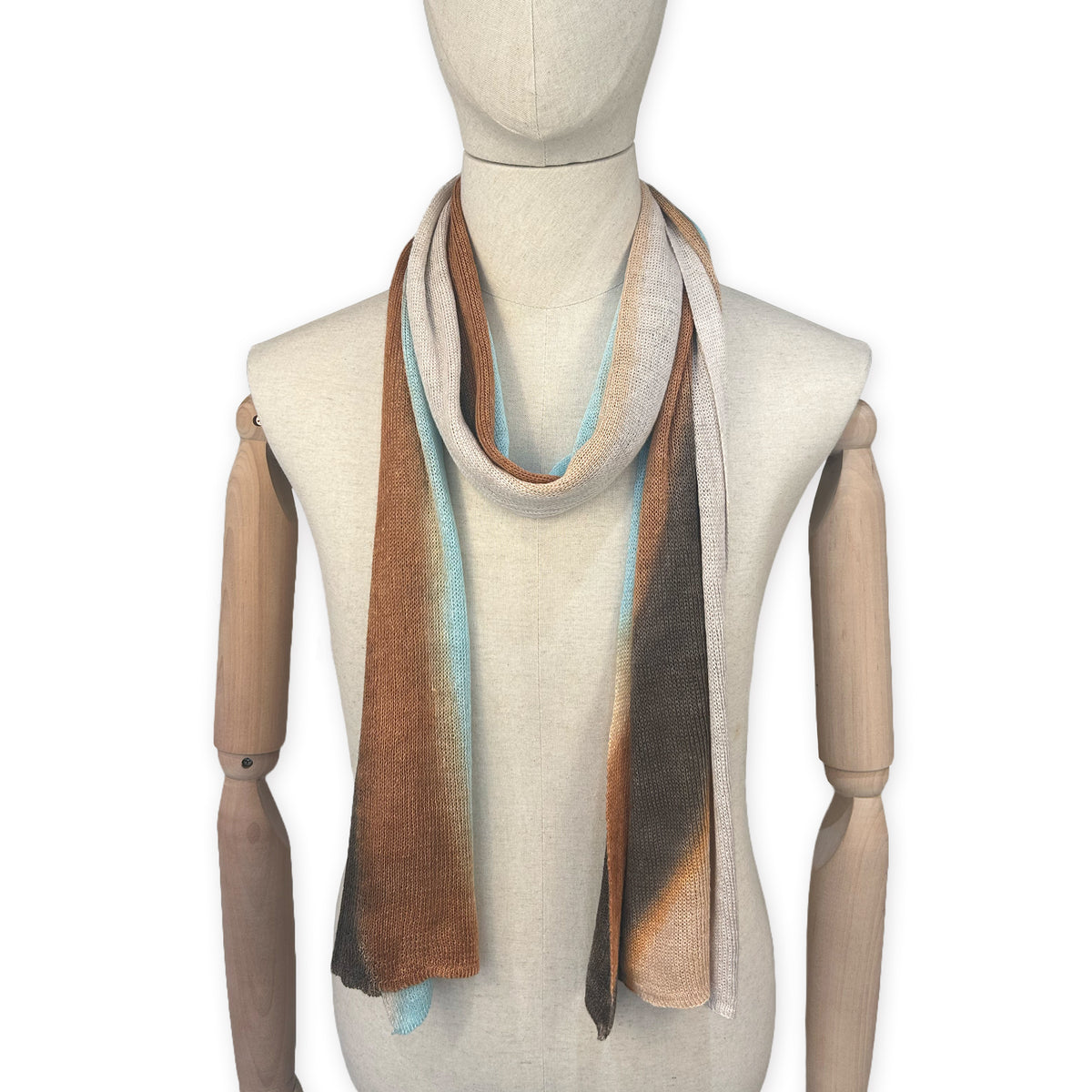 linen-scarf-hand-painted-38x196 cm-brown-blue-gray-otta-italy-2535