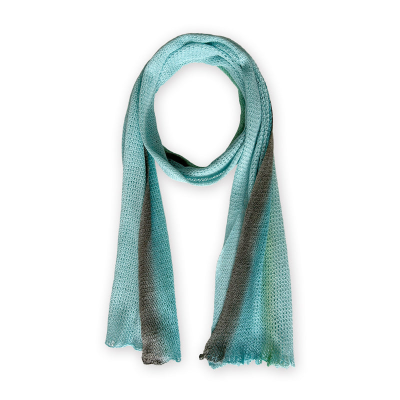 Linen Scarf - Hand-Painted - Orizzonte Infinito