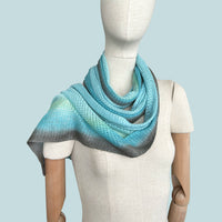 Linen-scarf-hand-painted-30x192cm-brown-blue-otta-italy-2361