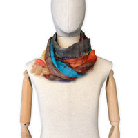 Linen-scarf-hand-painted-45x182cm-brown-turquoise-yellow-otta-italy-2474