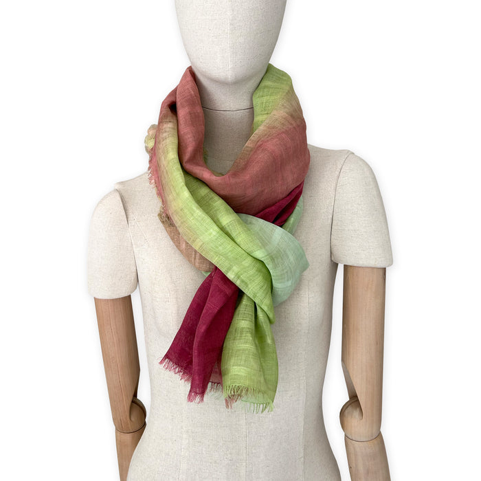  linen-scarf-hand-painted-70x193cm-green-burgundy-otta-italy-2571