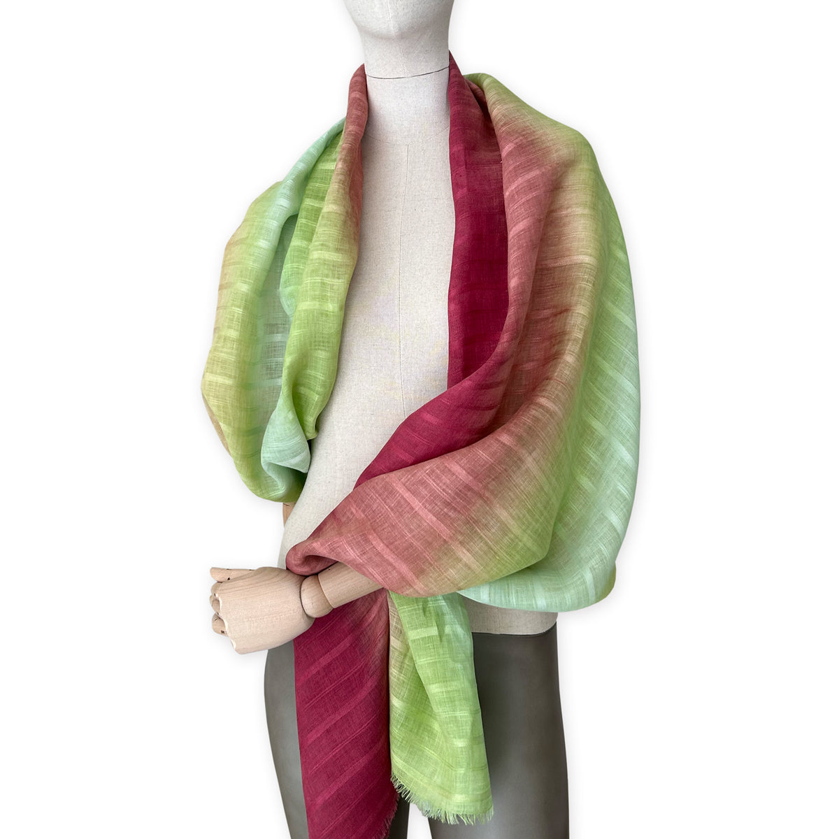  linen-scarf-hand-painted-70x193cm-green-burgundy-otta-italy-2577