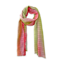 linen-scarf-hand-painted-70x193cm-green-pink-gray-otta-italy-2553