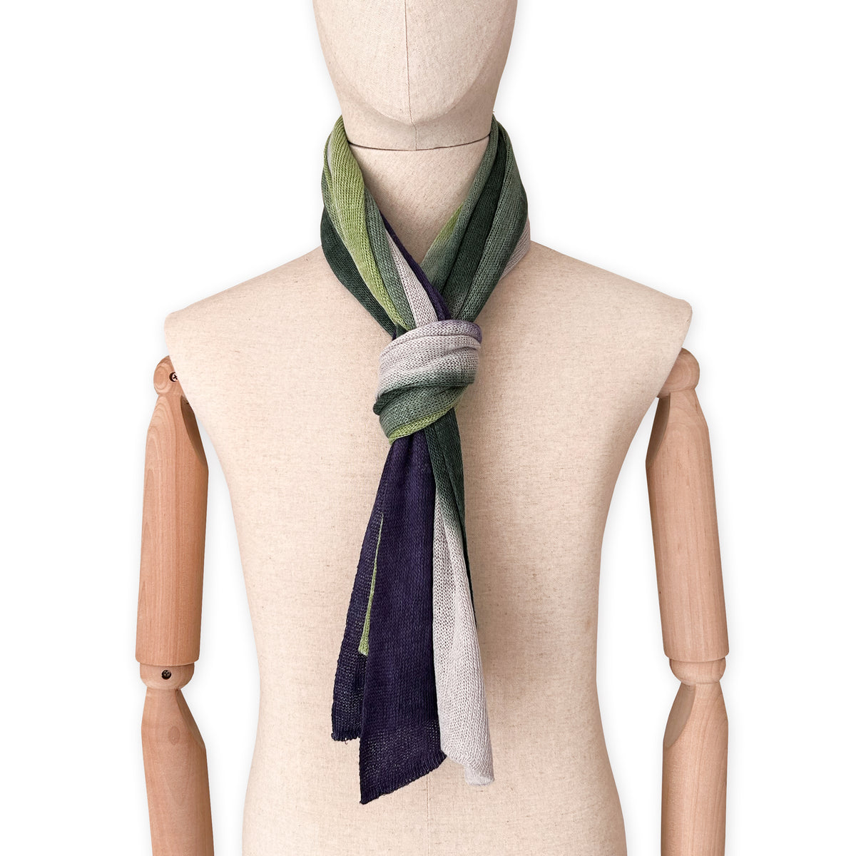  linen-scarf-hand-painted-37x196cm-green-purple-gray-otta-italy-2545