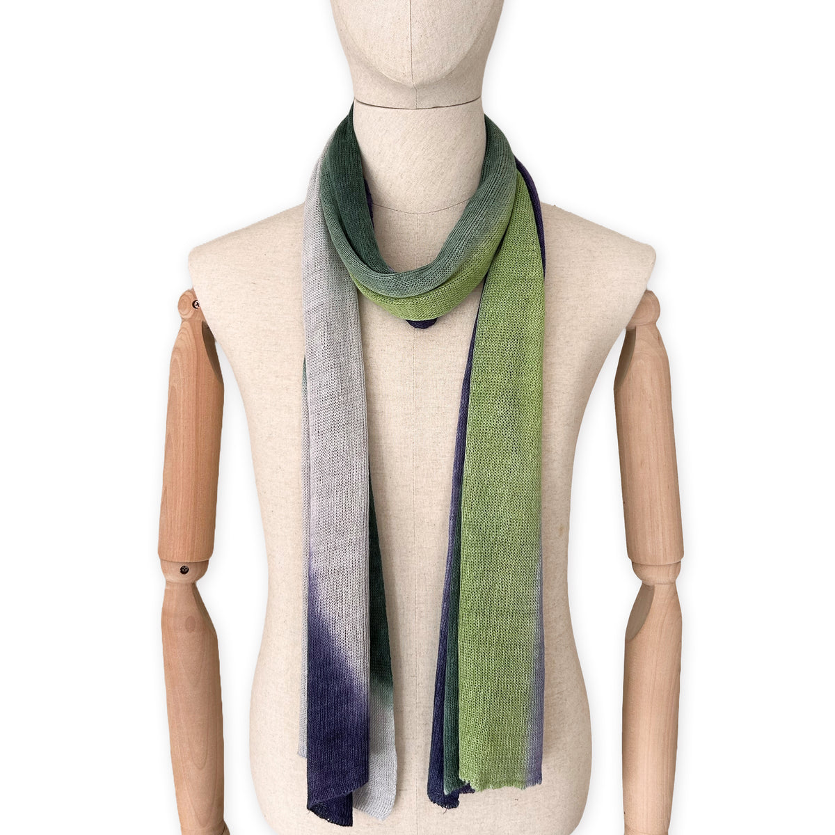  linen-scarf-hand-painted-37x196cm-green-purple-gray-otta-italy-2546