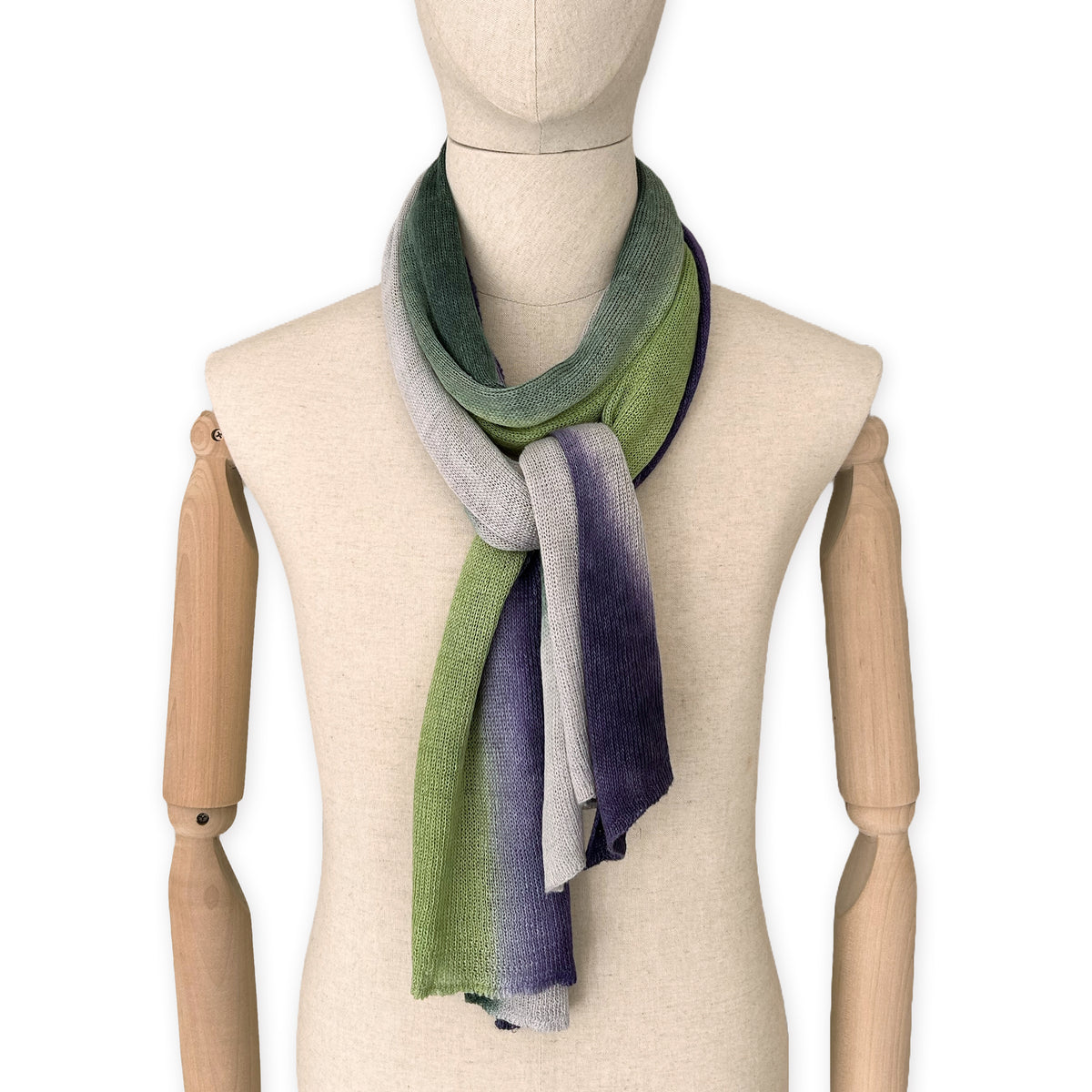  linen-scarf-hand-painted-37x196cm-green-purple-gray-otta-italy-2548