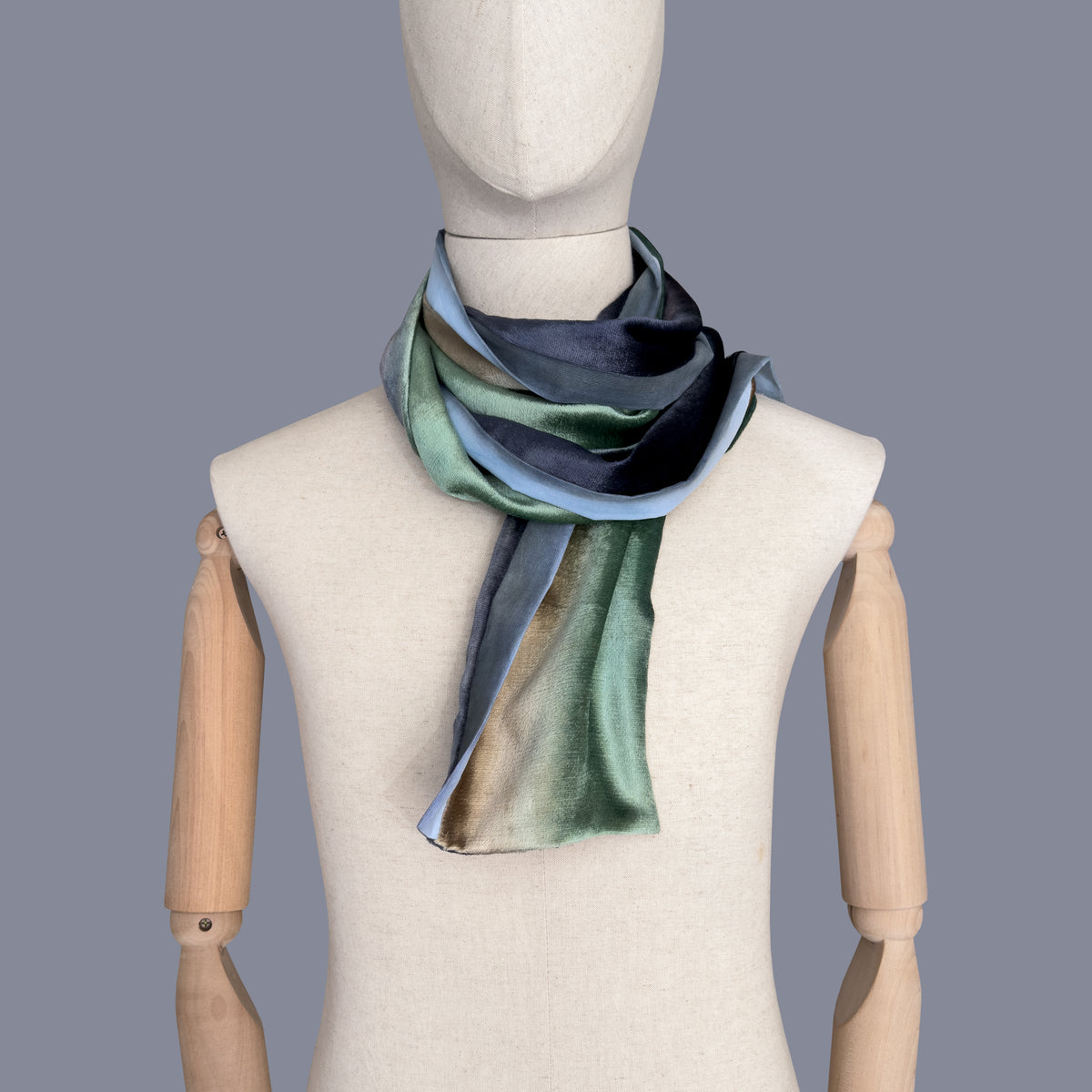 Velvet Scarf - Hand-Painted - Luminosi Momenti