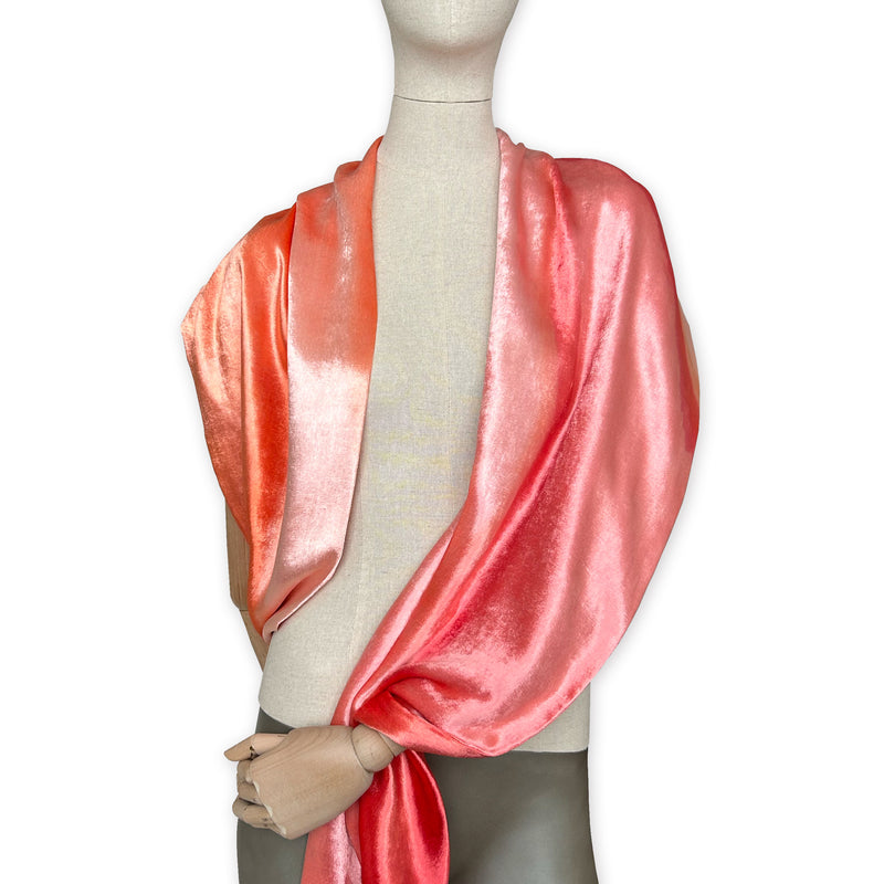 velvet-scarf-hand-painted-188x31cm-red-coral-orange-otta-italy-2421