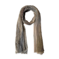 
Multicolored mix wool and silk scarf on a white background. Hand-painted scarf by Otta-Italy, 193 x 54 cm, featuring brown, gray and beige shades of colors. Luxury Italian accessory, soft and warm scarf for women and men.
