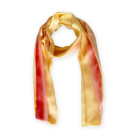 Silk-wool-scarf-hand-painted-170x21cm-yellow-otta-italy-2241
