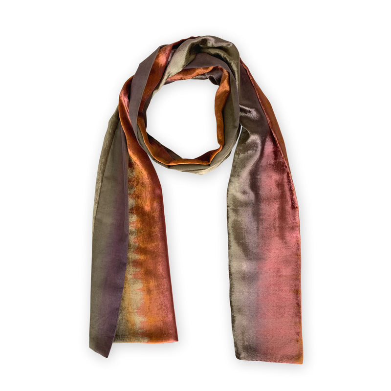 velvet-scarf-hand-painted-188x22cm-orange-brown-otta-italy-2234