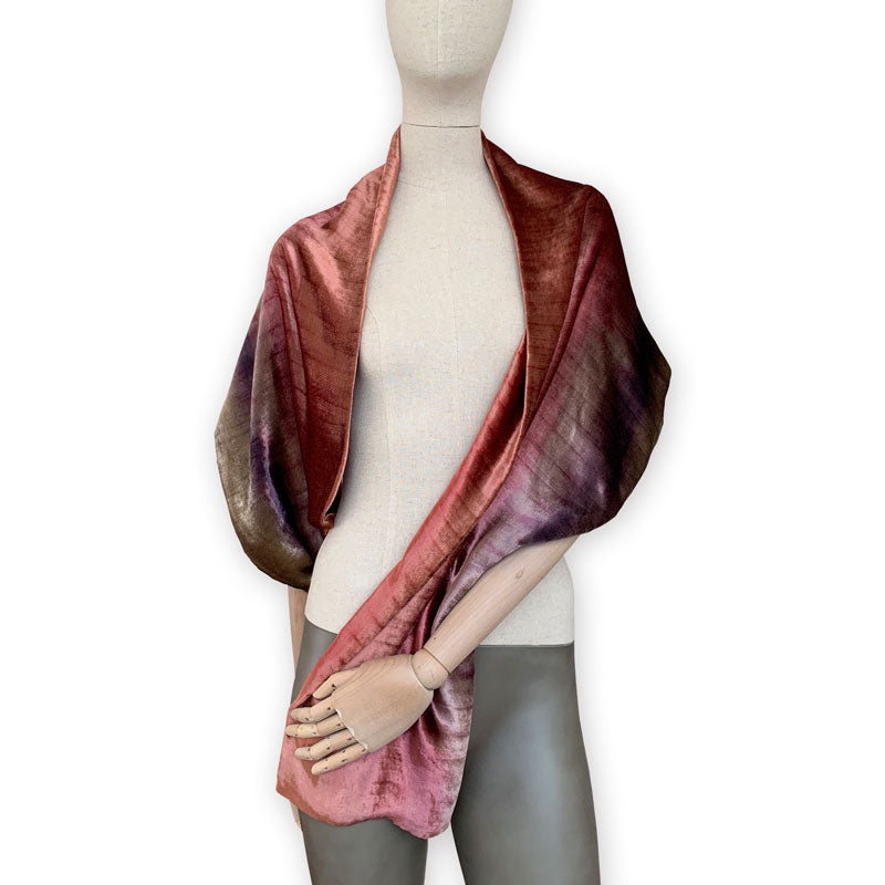 velvet-scarf-hand-painted-31x180cm-red-brown-otta-italy-2153