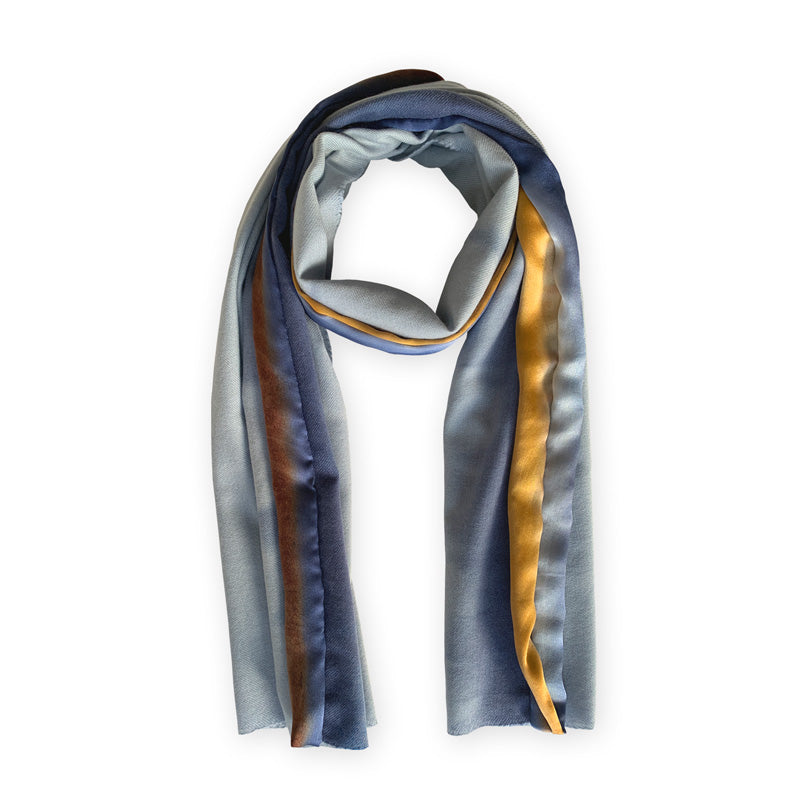 Wool-cashmere-silk-scarf-hand-painted-64x186cm-blue-otta-italy-2211